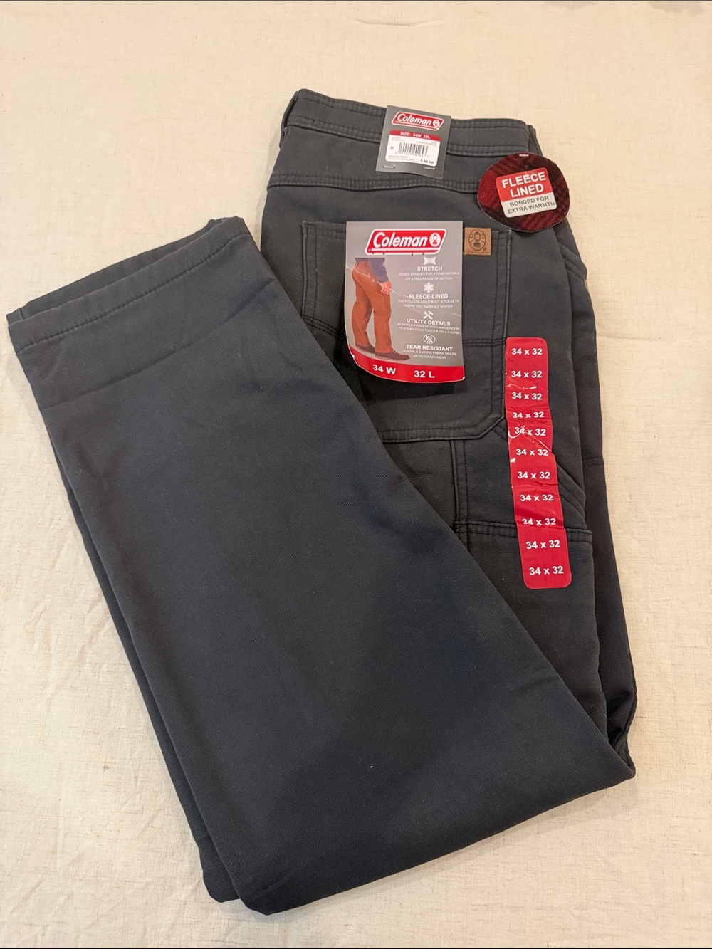 Coleman Men's Fleece-Lined Pants in Phantom Gray